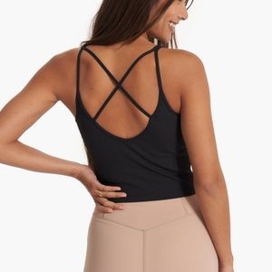 Vuori- Rib Crop Tank - Size Small - Black